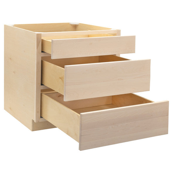 Maple Wood Shaker 3 Drawer Base 36" W RV Cabinets